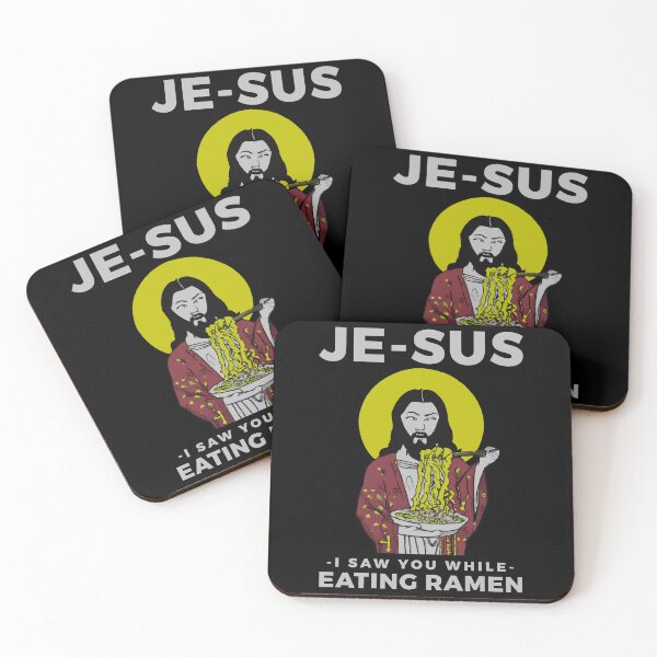 Item preview, JESUS WATCHING JE-SUS eating ramen  designed and sold by ALIENATIVED.