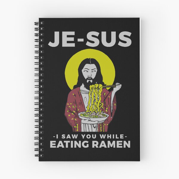 Item preview, JESUS WATCHING JE-SUS eating ramen  designed and sold by ALIENATIVED.