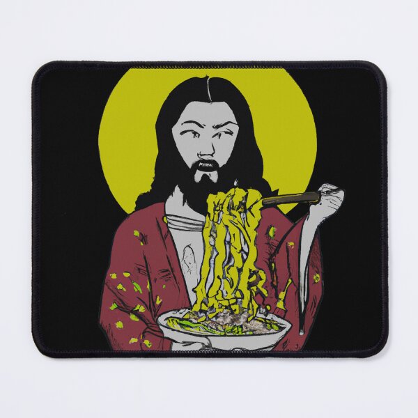 Item preview, JESUS WATCHING JE-SUS eating ramen designed and sold by ALIENATIVED.