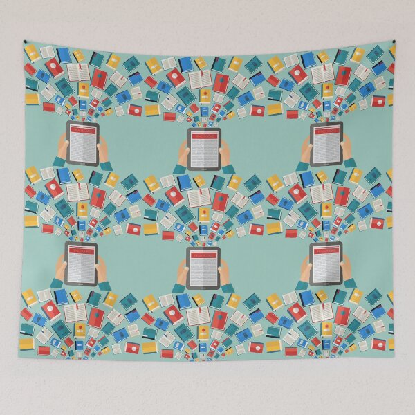 Item preview, Reading Books and E-Books. Flat design  designed and sold by ivector.
