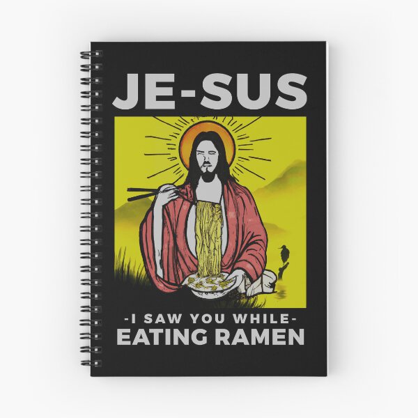 Item preview, JESUS WATCHING JE-SUS eating ramen  designed and sold by ALIENATIVED.
