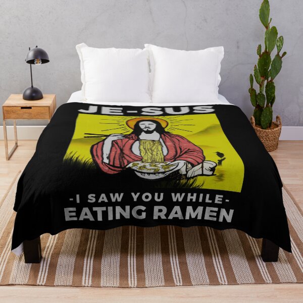 Item preview, JESUS WATCHING JE-SUS eating ramen  designed and sold by ALIENATIVED.