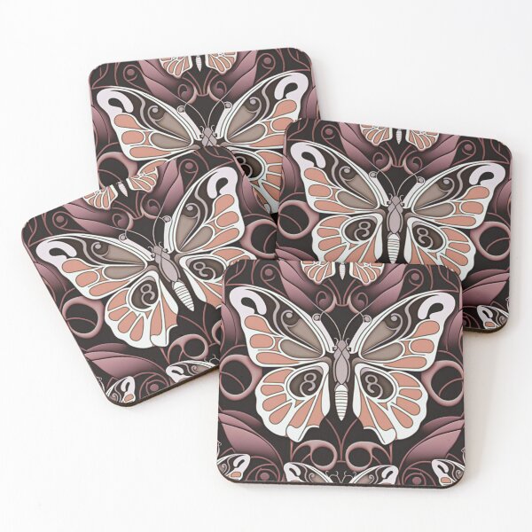 Item preview, Cute Butterfly Pattern | Soft Pink Butterfly | Insect Pattern | Monarch Butterfly | high resolution designed and sold by Synthetic-Intel.