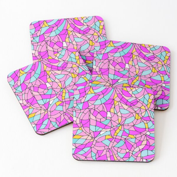 Item preview, Pink Pastel Abstract Art - Stained Glass  designed and sold by Artilize.