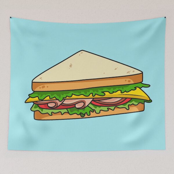 Item preview, Sandwich cartoon illustration designed and sold by Misscartoon.