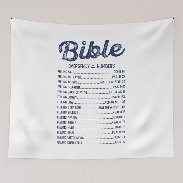 Item preview,  Christian Bible Emergency Numbers hotline designed and sold by Memory Corner  Gift Shop.