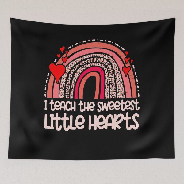 Item preview, I Teach The Sweetest Hearts Rainbow Teacher Valentines Day Tee Costume Outfit designed and sold by GraphifyArt.