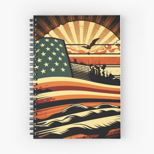 Item preview, American vintage sunset at sea, with the ship and crazy waves designed and sold by AndrewWorld.