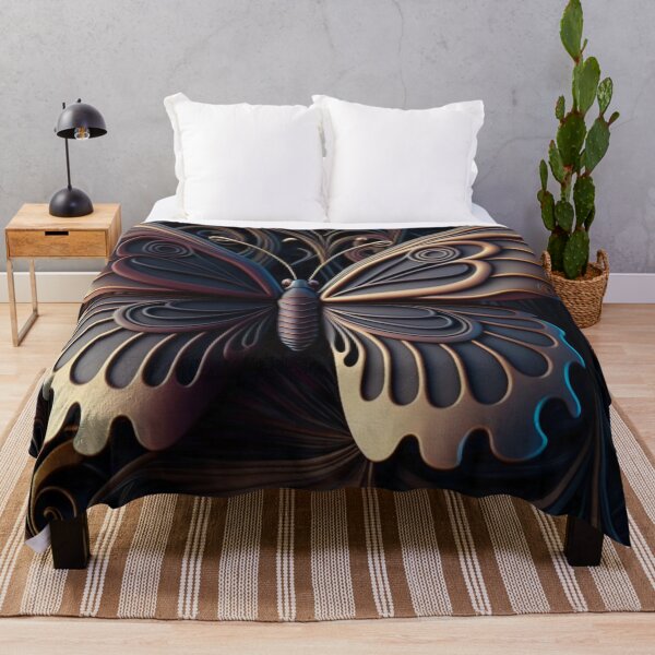 Item preview, 3D Butterfly Pattern | Deep Purple 3D Butterfly | Metallic Butterfly | high resolution designed and sold by Synthetic-Intel.