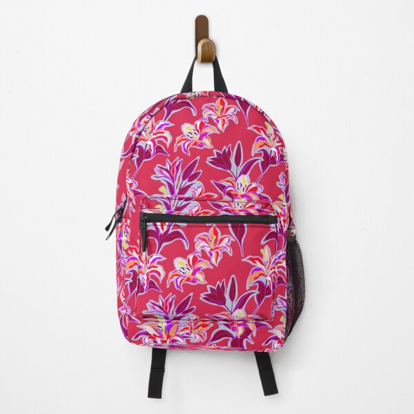 Item preview, Maximalist Poisonous Lilies - Floral Pattern 5. Viva Magenta designed and sold by Dominiquevari.