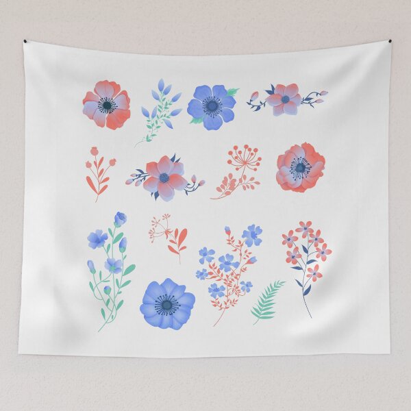 Item preview, Floral Set of Beautiful Flowers and Leaves. Design elements for decoration designed and sold by ivector.