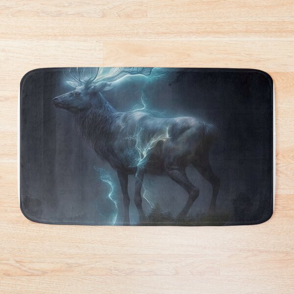 Item preview, An eerie translucent holographic ghostly spirit elk that traverses a vast fantasy landscape designed and sold by DSAHART.
