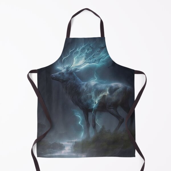 Item preview, An eerie translucent holographic ghostly spirit elk that traverses a vast fantasy landscape designed and sold by DSAHART.