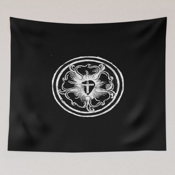 Item preview, Martin Luther Rose Lutheran Symbol Distressed distressed 5 Solas designed and sold by funnytshirtemp.