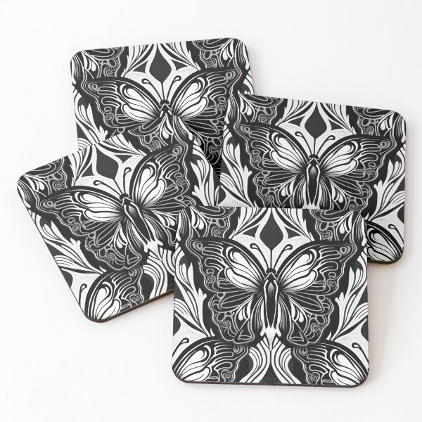 Item preview, Cute Butterfly Pattern Diagram | Black and White Butterfly | Butterfly Design | high resolution designed and sold by Synthetic-Intel.