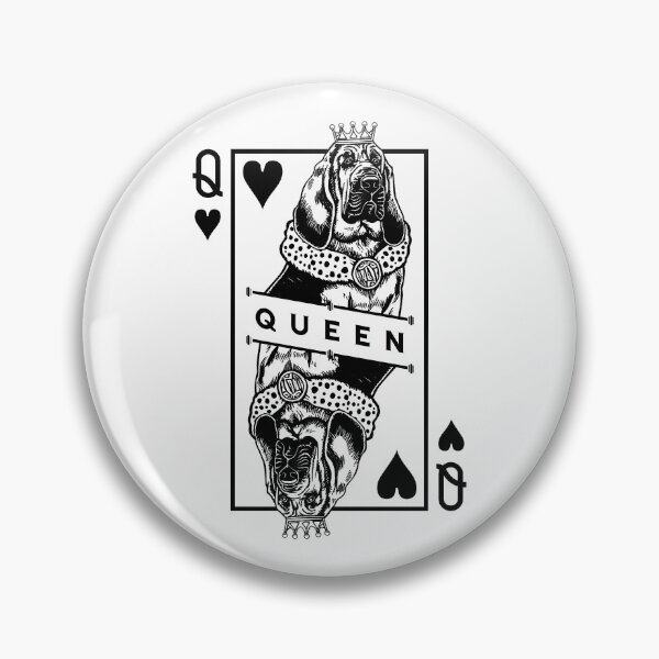 Item preview, Bloodhound Queen Of Hearts Funny Dog Lover Pop Art designed and sold by GrandeDuc.