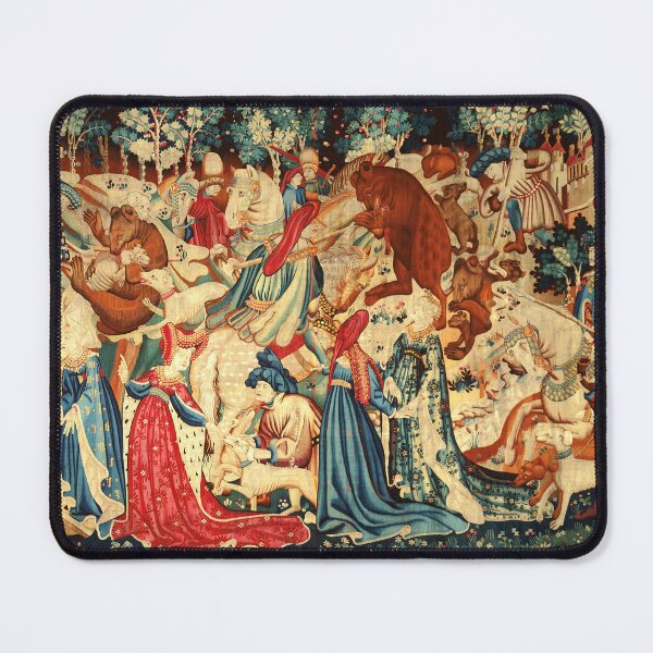 Item preview, MEDIEVAL BEAR HUNT Devonshire Hunting Tapestry designed and sold by BulganLumini.