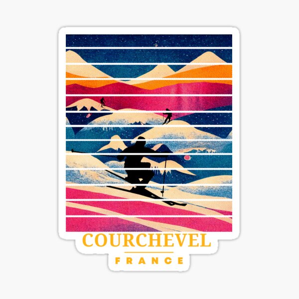 Aperçu de l'œuvre Ski et après-ski - Sports d'hiver Courchevel, France créée et vendue par CLOUDREST.