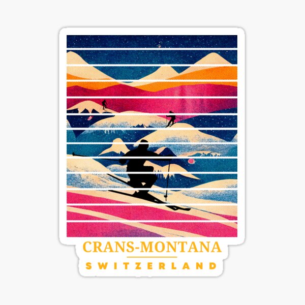 Item preview, Ski Crans-Montana Switzerland Skiing & Apres Ski-Winter Sports designed and sold by CLOUDREST.