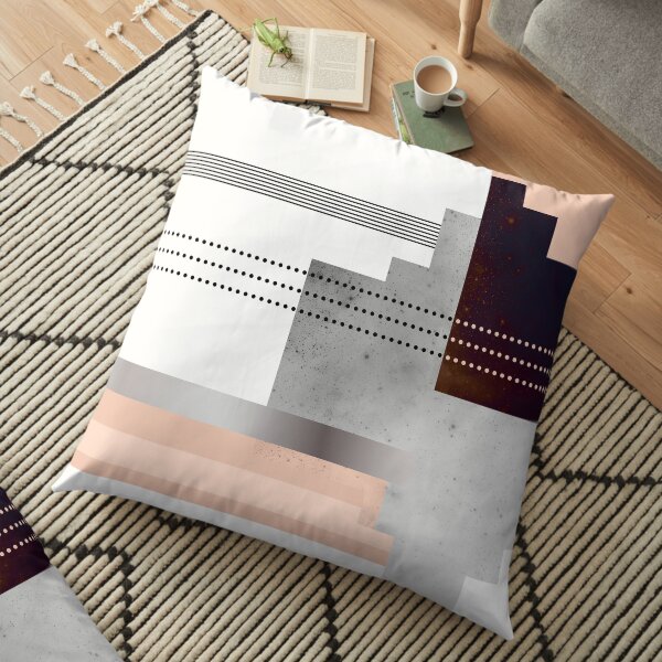 Geometric Dot Stripe Gradient Speckled Polygon Texture Floor Pillow