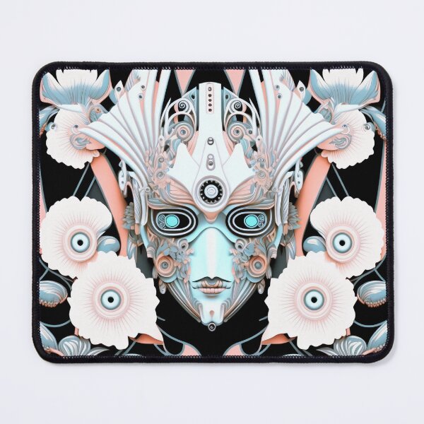 Item preview, Cute Cyborg Pattern | Soft New Cyborg Robot Head | Artificial Intelligence | high resolution designed and sold by Synthetic-Intel.