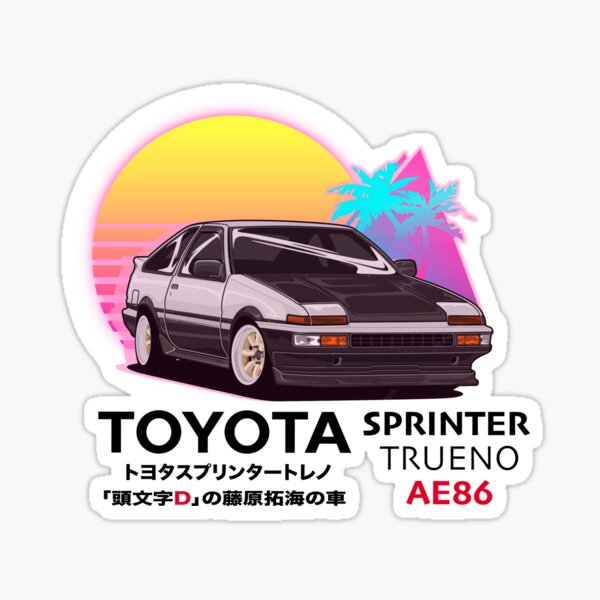 Initial D - AE86 Toyota Trueno Sprinter Sticker for Sale by