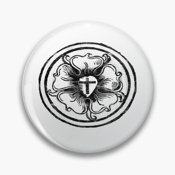 Item preview, Martin Luther Rose Lutheran Symbol Distressed distressed 5 Solas designed and sold by funnytshirtemp.