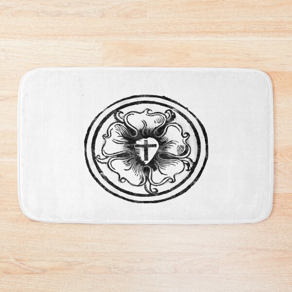 Item preview, Martin Luther Rose Lutheran Symbol Distressed distressed 5 Solas designed and sold by funnytshirtemp.