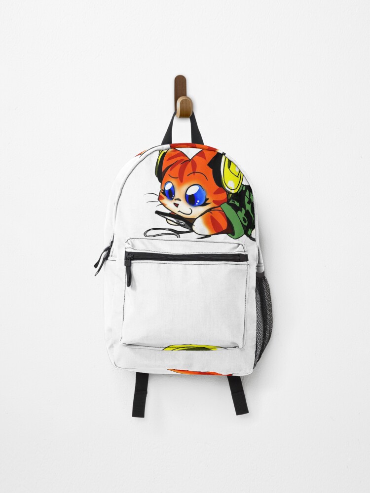 Thumbnail 1 of 3, Backpack, Cat Music designed and sold by Design-Busuk.