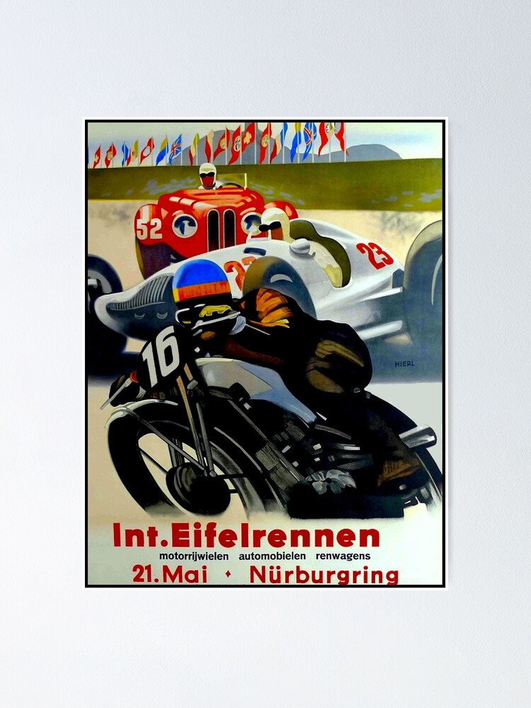 1931 Netherlands Motorcycle Race Poster | Poster