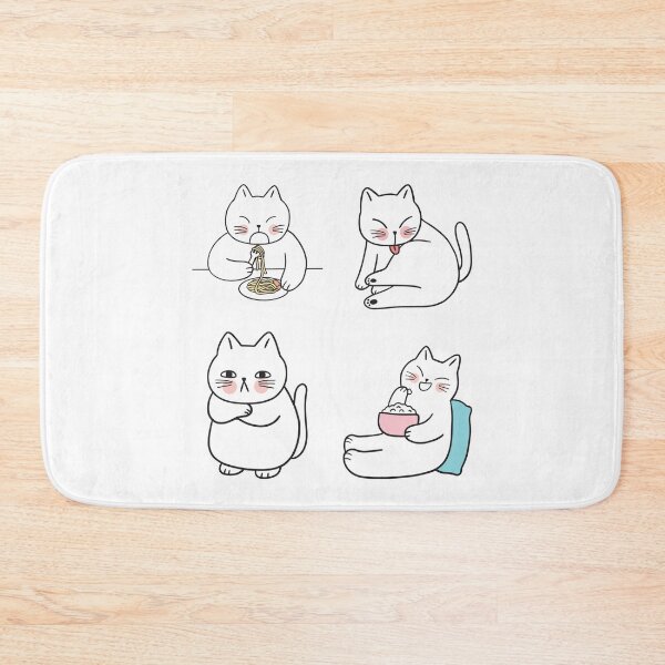 Aperçu de l'œuvre Ensemble mignon de chat blanc créée et vendue par azy2shop.