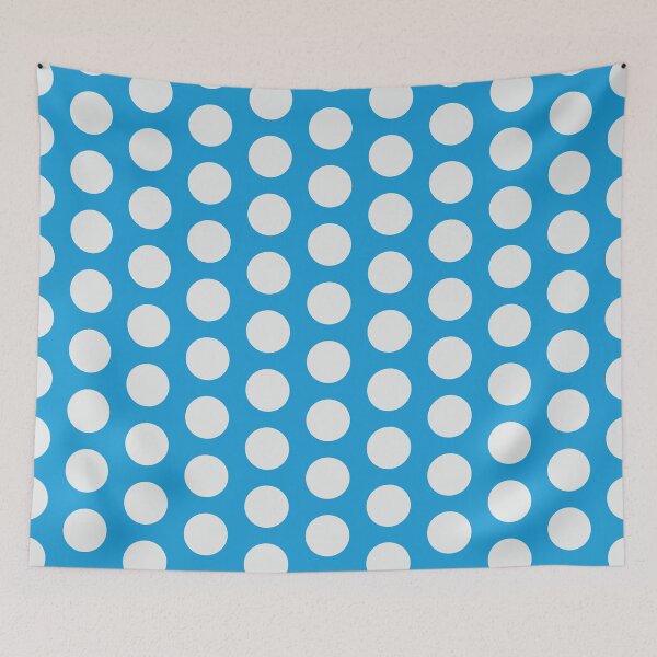 Item preview, Big polka dot pattern - White/blue dots designed and sold by aguyfromspain.