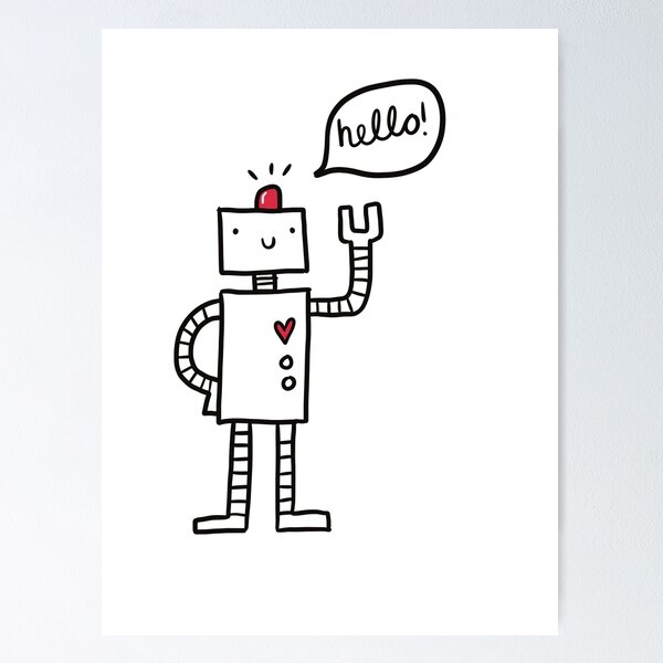Cute Robot Poster