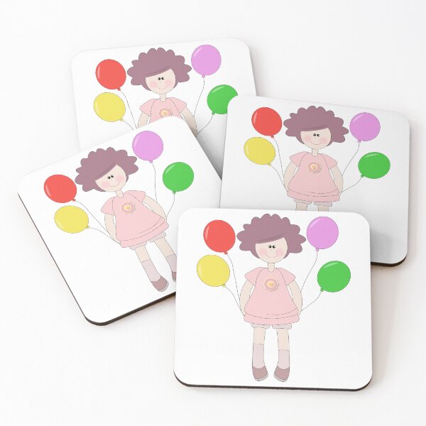 Item preview, doll with balloons designed and sold by SunGraphicArt.