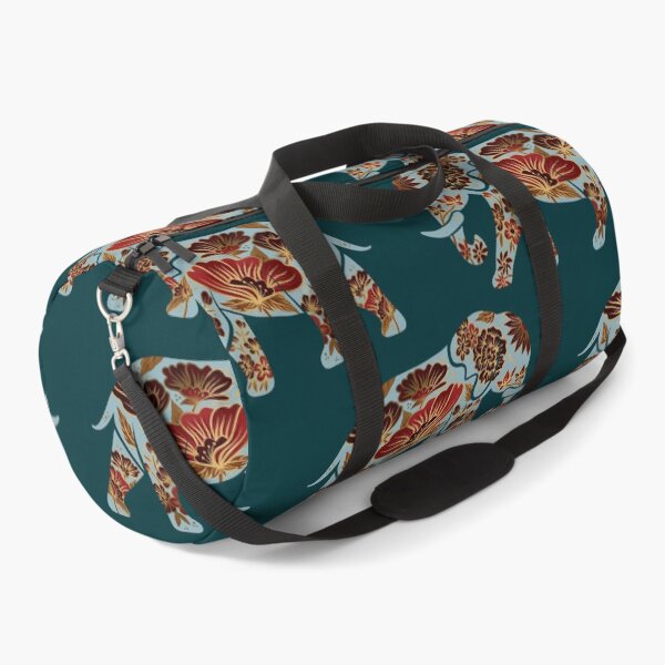 Item preview, Porcelain Floral Elephant – Teal & Crimson designed and sold by Cat Coquillette.