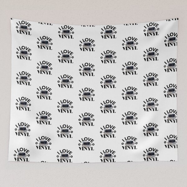 Item preview, I Love Vinyl (black) designed and sold by Discothreadz.