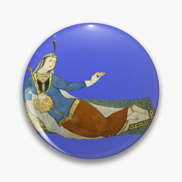 Item preview, Persian Fresco Miniature Lady in the Garden siting in a rug, Chehel Sotoun, Isfahan, Iran designed and sold by worldways.