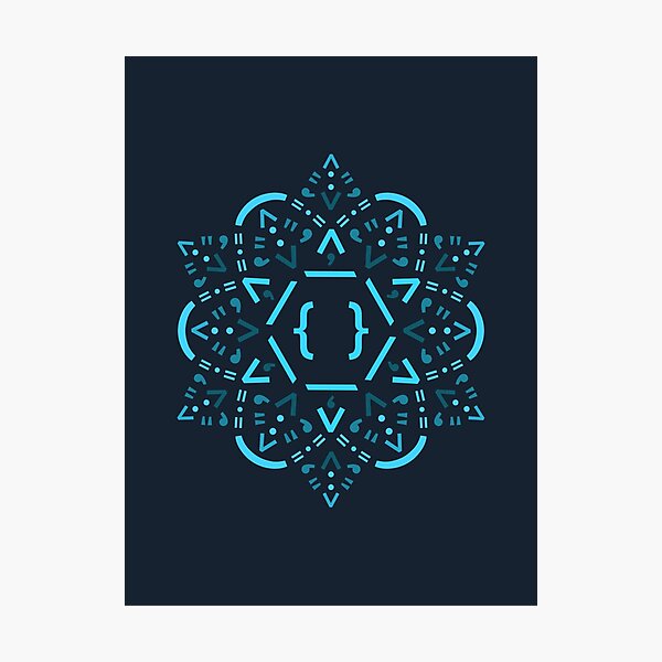 Code Mandala - React Framework Photographic Print