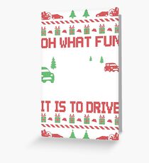 Rally Car Race Christmas Greeting Card