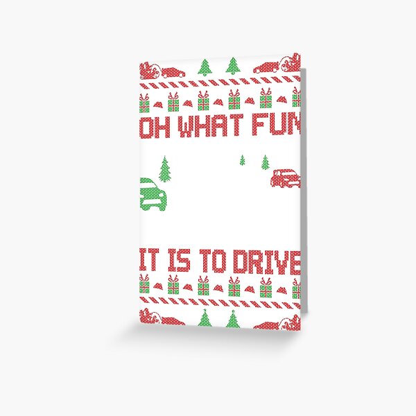 Rally Car Race Christmas Greeting Card