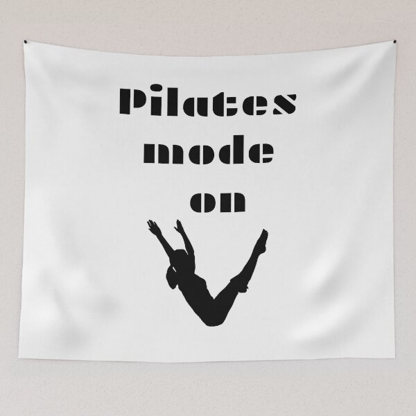 Item preview, Minimal Pilates mode on design, silhouette black and white designed and sold by Pixtela ..