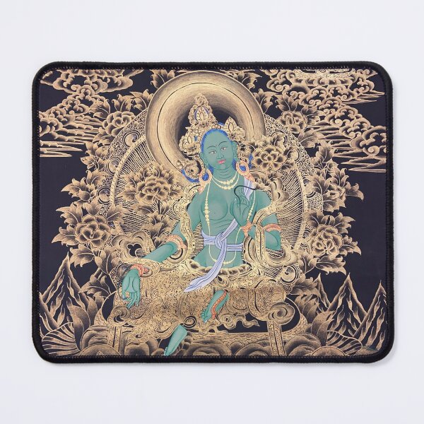 Item preview, green tara thangka painting designed and sold by kabis.