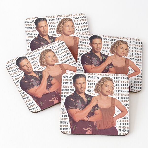 Item preview, Magnum PI Thomas Magnum and Juliet Higgins Poster designed and sold by AnsykD.
