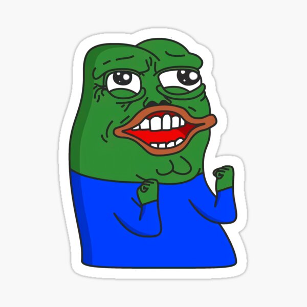 Pepe The Frog In Cringe Sticker For Sale By Printswithlikes Redbubble