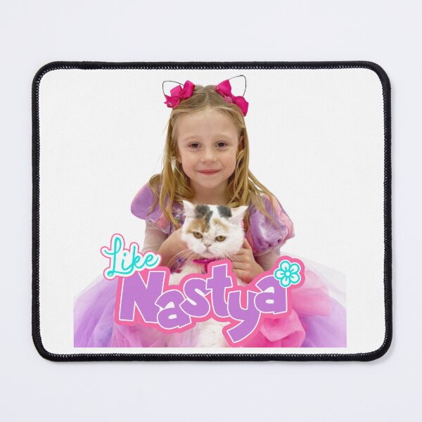 Item preview, like nastya holding Cute Cat, like nasya Soft Stuffed Plush Animal Toy,like nastya logo designed and sold by theJuniorJams.