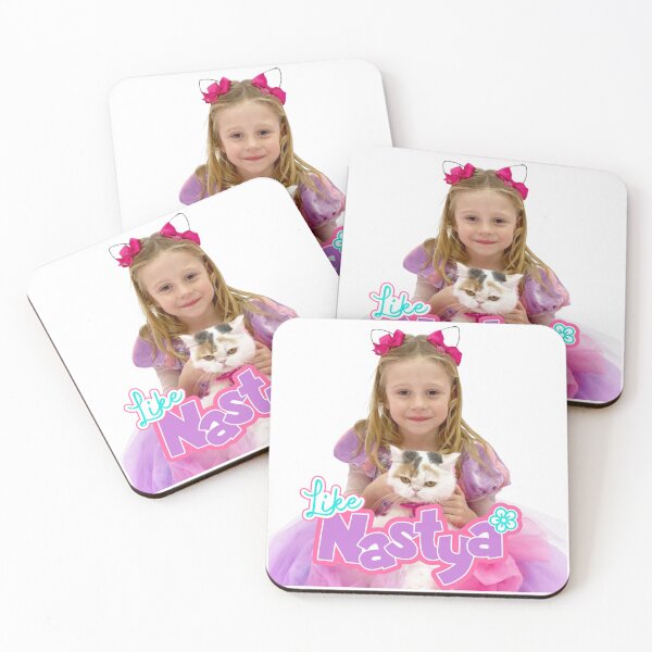 Item preview, like nastya holding Cute Cat, like nasya Soft Stuffed Plush Animal Toy,like nastya logo designed and sold by theJuniorJams.