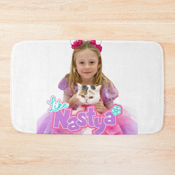 Item preview, like nastya holding Cute Cat, like nasya Soft Stuffed Plush Animal Toy,like nastya logo designed and sold by theJuniorJams.