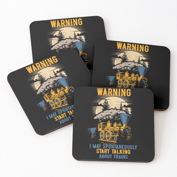 Item preview, WARNING I MAY SPONTANEOUSLY START TALKING ABOUT TRAINS, GIFT FOR TRAINSPOTTER designed and sold by HomeCoquette.