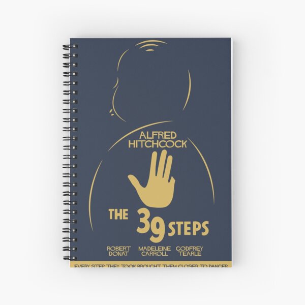 Item preview, The 39 steps, Alfred Hitchock, minimal movie poster, minimalist old movie designed and sold by Spallutos.