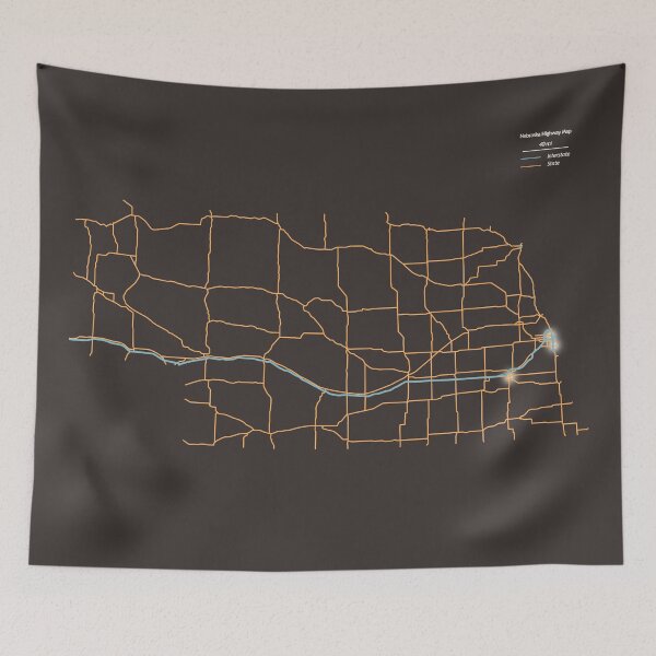 Item preview, Nebraska Highways designed and sold by FinlayMcNevin.